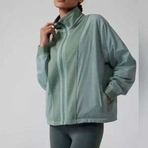 Athleta Evolve Hybrid Fleece Jacket Travel Commute #983659 W1396 Sz Large